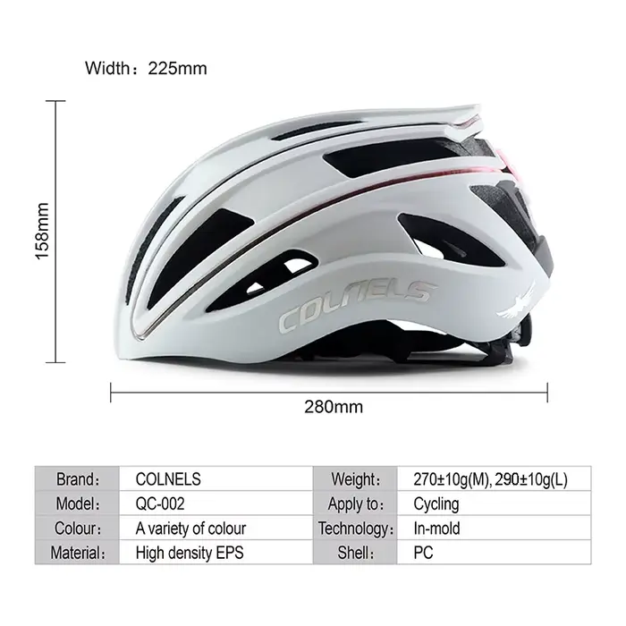 COLNELS casque de cyclisme professionnel chargeur USB feu arrière avec barre lumineuse Sports d'équitation en plein air