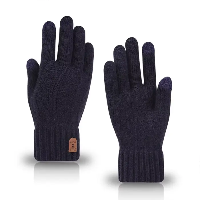    Gants chauds d'hiver pour écran tactile, 4 couleurs, unisexe, en tricot, lavables en Machine, id