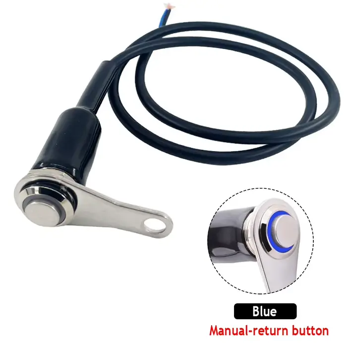 Interrupteur LED pour moto à Double tête en acier inoxydable, guidon marche-arrêt, montage réglable,
