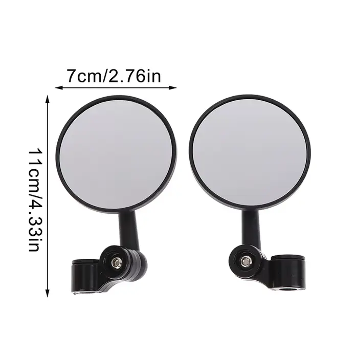1 paires d'accessoires de moteur rétroviseurs d'extrémité de barre ronde en alliage d'aluminium pour