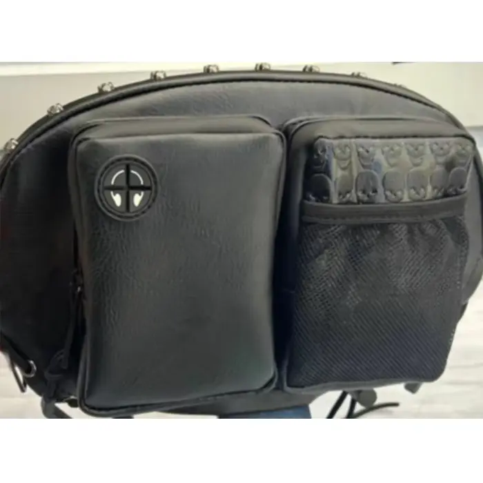 Sacoche latérale vintage en cuir PU pour moto, sac de queue de siège arrière adapté pour Harley, USB