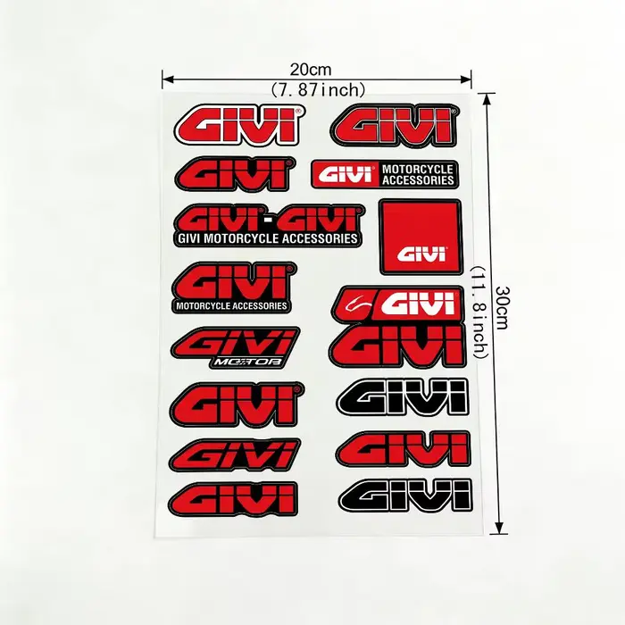 Autocollants réfléchissants pour moto GIVI, avertissement de sécurité 3M pour la nuit dans l'obscuri