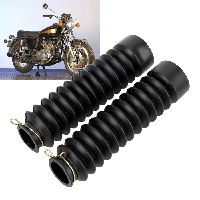 Protecteur de manchon anti-poussière pour moto, 2 pièces, caoutchouc d'amortissement, fourche avant,