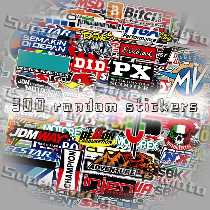 Autocollants de moto, logo de sponsor de course