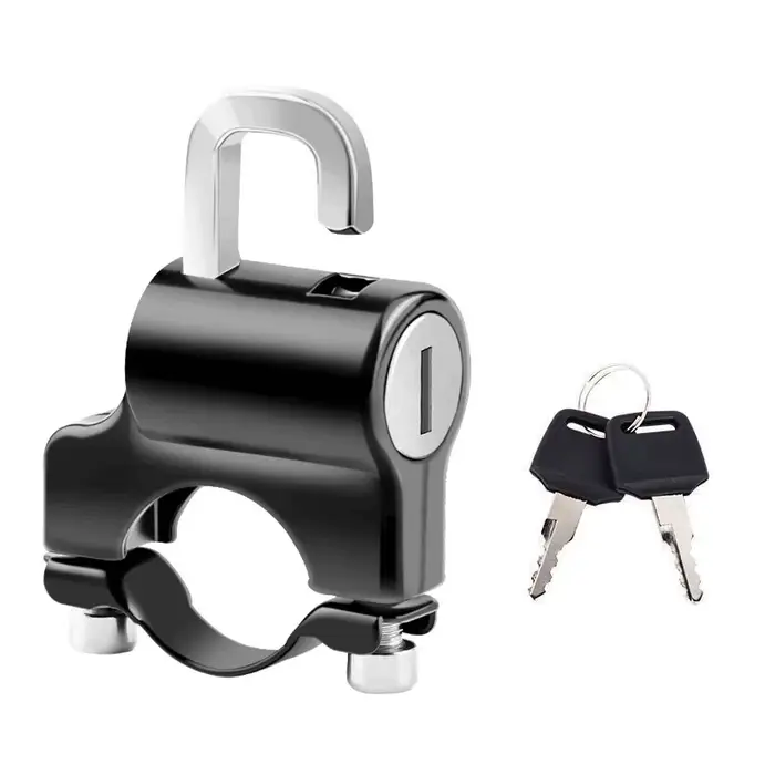Serrure antivol pour casque de moto, casque de vélo Hurbike, serrures de sécurité en métal, support
