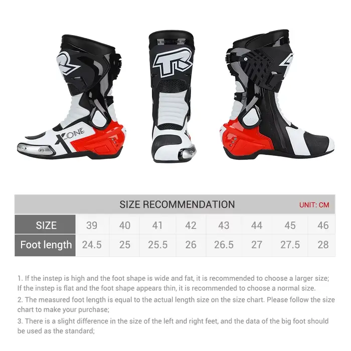 Bottes de moto professionnelles pour hommes