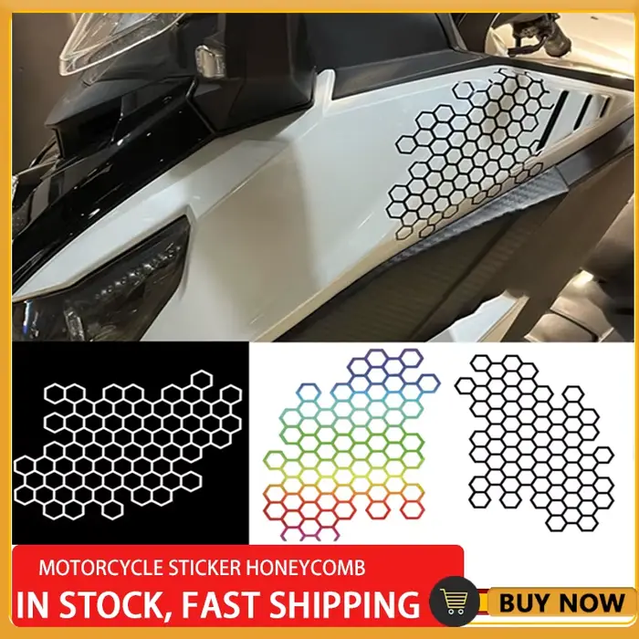 Autocollant de casque de moto en nid d'abeille