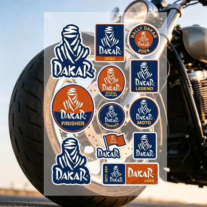 Autocollants de moto D-Dakar Rally, autocollants en vinyle pour carrosserie de voiture, autocollants