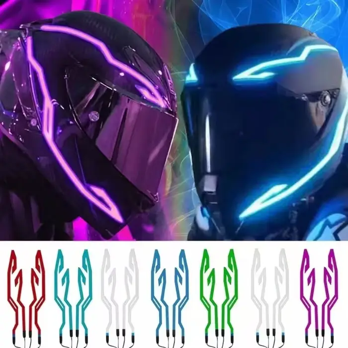 Lumière de casque de moto