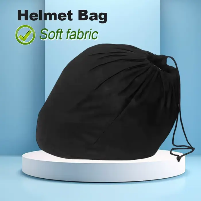 Sac de casque souple, poche à cordon en peluche pour moto, Scooter, cyclomoteur, vélo, demi-casque c