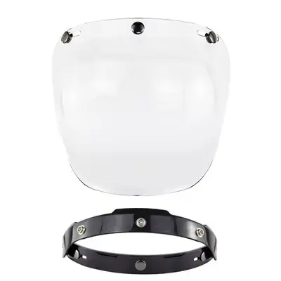 Visière de bouclier à bulles pour casque de moto, Protection UV Anti-buée, lentille HD pour casque r