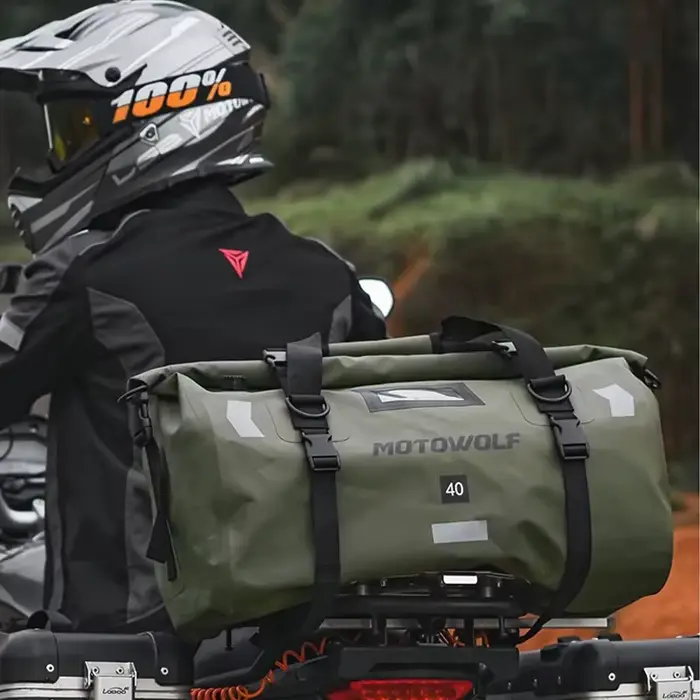 Sac arrière de moto étanche voyage en plein air bagages secs rouleau Pack sac 40/66 sac à dos de bag