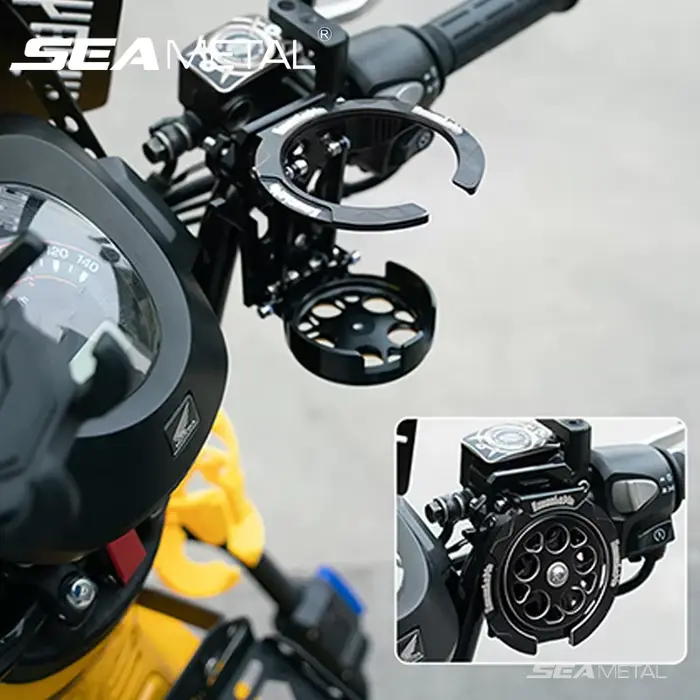 SEAMETAL pliable plateau tournant moto support de verre pour guidon motos porte-bouteille support de