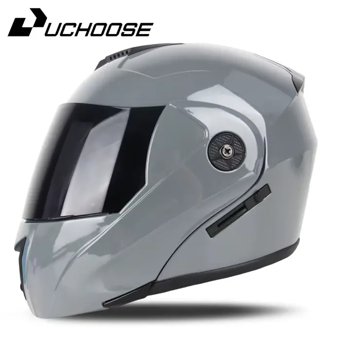 Casques de moto modulaires Uchoose unisexes pour la course, avec double visière, casque intégral de 