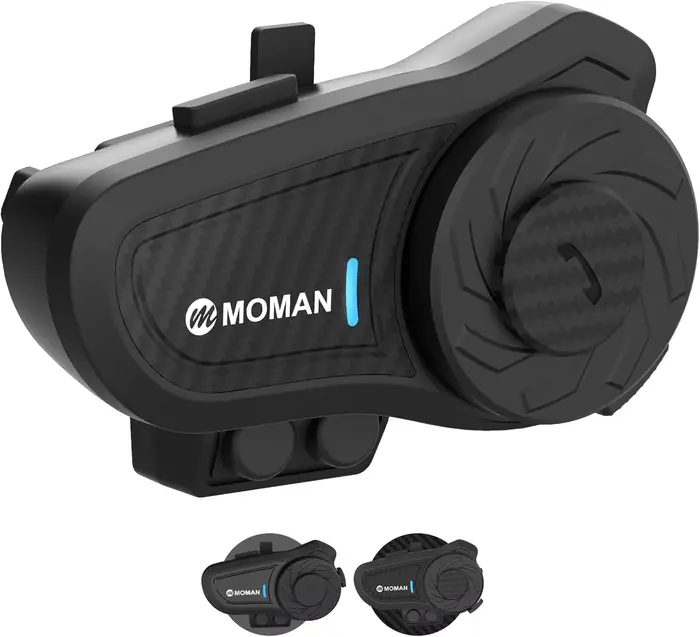 Intercom pour casque de moto Moman, assistant vocal AI mains libres, étanche IP65, système de commun