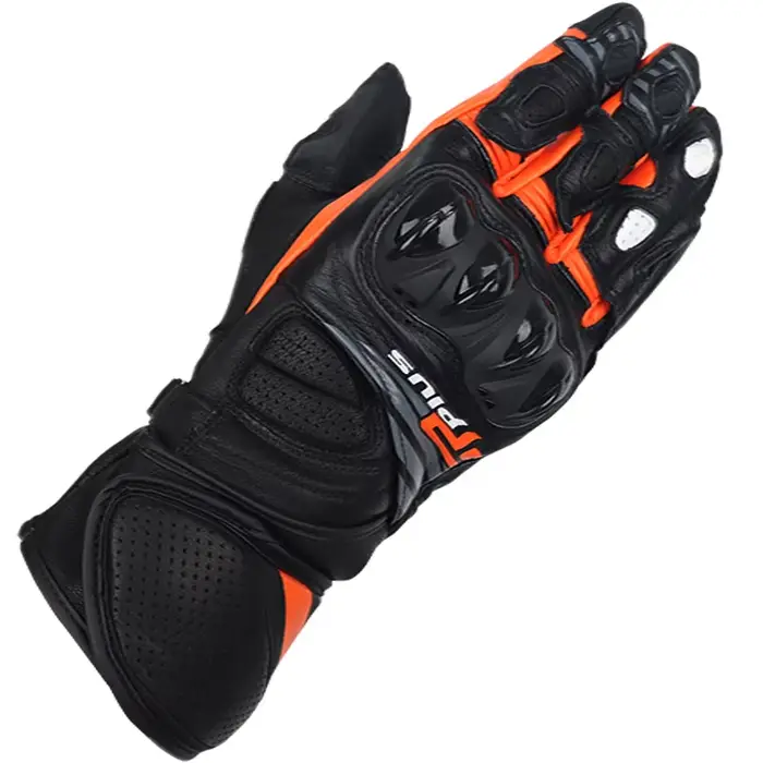 Gants longs de moto 5 couleurs Two-X Motorcycle Race GP Plus R V2 en cuir pour course de vitesse