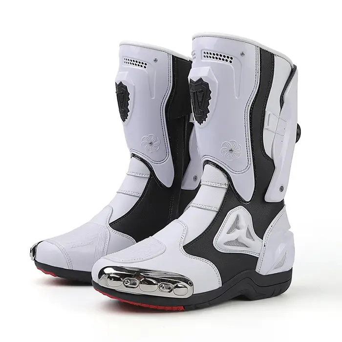 Bottes d'équitation de moto pour hommes, chaussures de route respirantes, Anti-chute, bottes de Moto