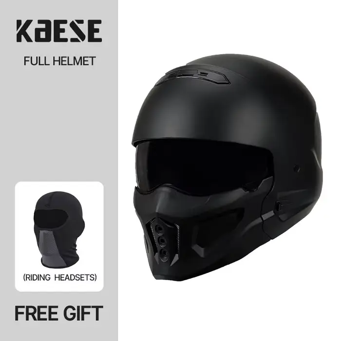 Casque De Scorpion noir mat De Style classique, combinaison polyvalente détachable pour Locomotive D