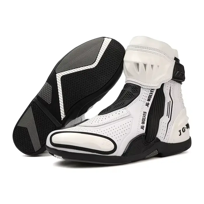 Bottes de moto pour hommes, chaussures de course respirantes, antidérapantes, protection TPU, bottes