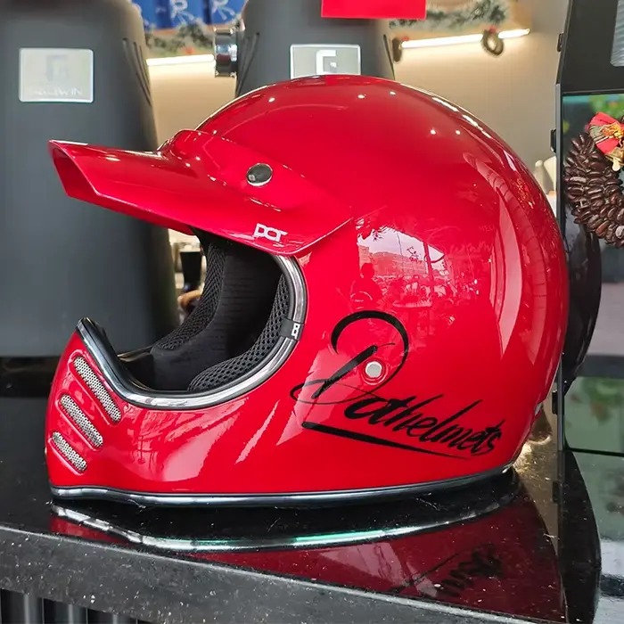 Casque de moto intégral vintage rétro unisexe