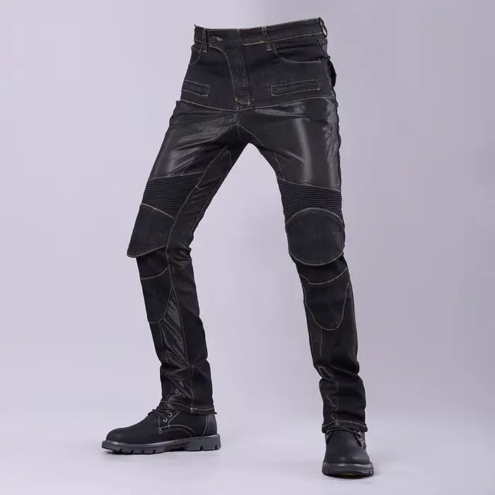 Pantalons de Moto hommes Moto jean avec genouillères hanches équitation Touring Moto pantalon extéri