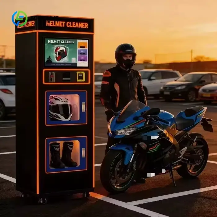 Machine de nettoyage de casques avec séchage automatique, désinfection, système à double tête, stéri