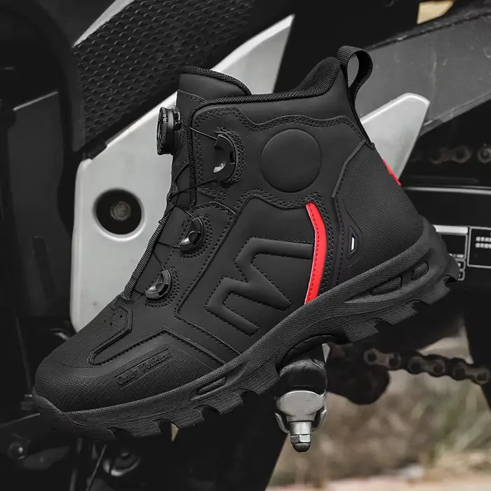 Bottes de moto imperméables pour hommes, chaussures de cyclisme pour Motocross, course de moto tout-