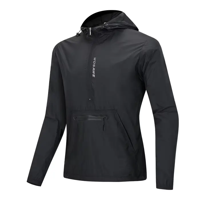 WOSAWE veste de cyclisme homme coupe-vent veste à capuche vélo coupe-vent gilet coupe-vent court ven