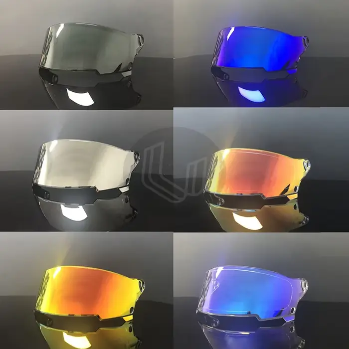 Visière de casque de moto anti-UV PC