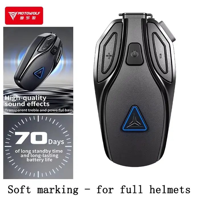 Casque de moto casque Bluetooth intégré équitation moto voyage longue distance interphone sans fil a