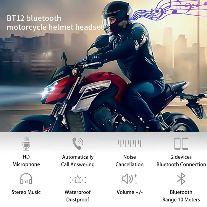 Oreillette Bluetooth 4.2 pour moto