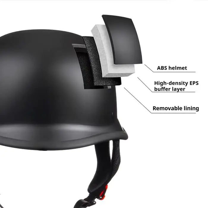 16 casque de moto Style allemand demi-casque coque