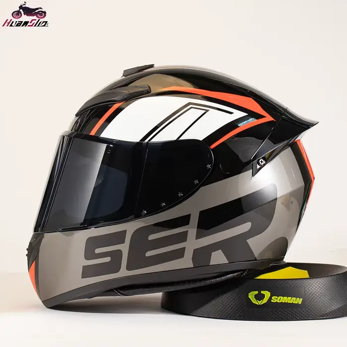 Casque de moto intégral - Certification DOT pour le dernier kart de descente de course pour hommes e