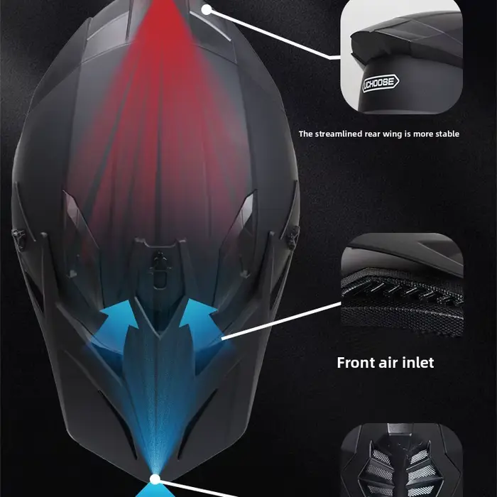 Casque de moto unisexe intégral VTT descente toutes saisons couvrant
