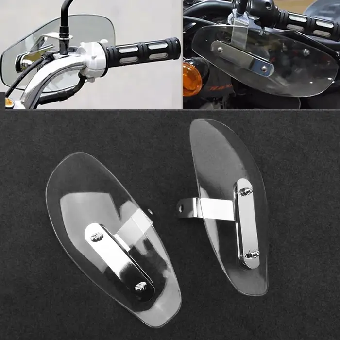 Déflecteur de vent froid pour moto, protège-main transparent, bouclier ABS, couvercle de Protection 