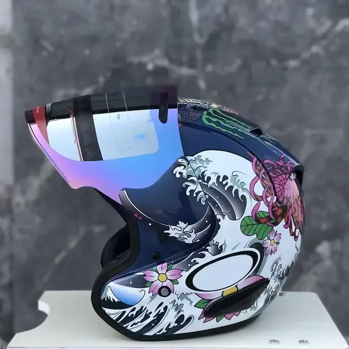 Ram3 Oriental Dragon demi-casque moto tout-terrain casque d'été descente course montagne croix Casco Capacete hommes et femmes