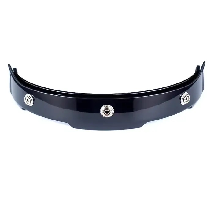 Lentille de casque de moto anti-UV, miroir à bulles, trois boutons, demi-casque, pare-soleil, boucli