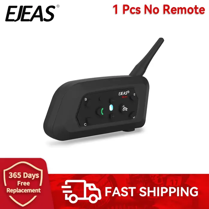 EJEAS V6 PRO + 6 motocycliste casque de moto Interphone Bluetooth casque 800M Interphone communicate