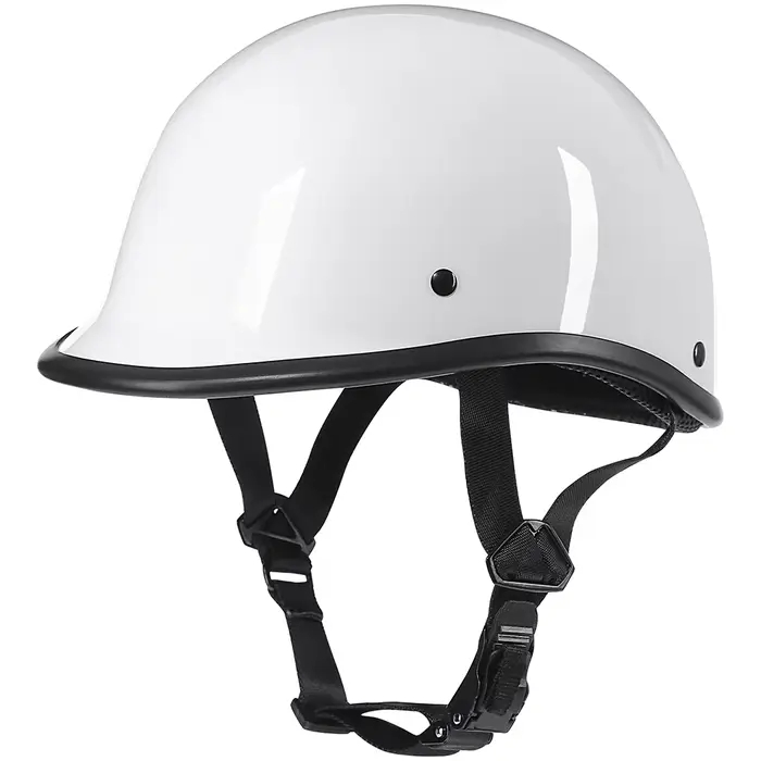 Casque de moto classique rétro à visage ouvert, petit demi-bonnet, casquette tête de mort pour moto,