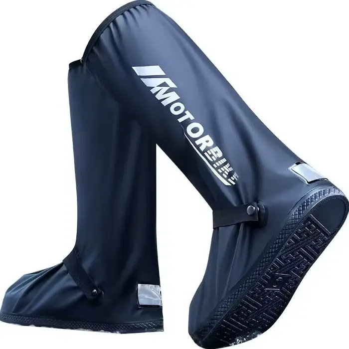 Bottes de pluie à Tube haut pour moto, imperméables, réfléchissantes, antidérapantes, accessoires de