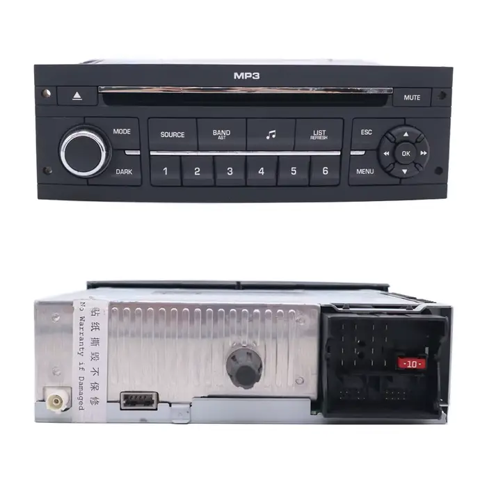 Lecteur radio de voiture RD43 avec CD USB AUX pour Peugeot 206 207 307 408 508 Citroën C2 C4 C5, mis