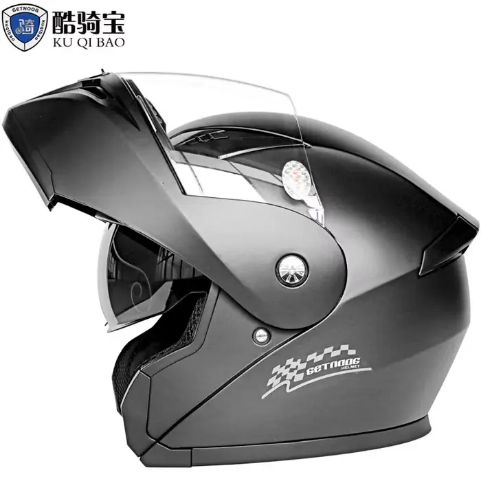 Kuqibao-Casque de moto électrique à double lentille, Peel-Off, Casque de sécurité pour la conduite, 