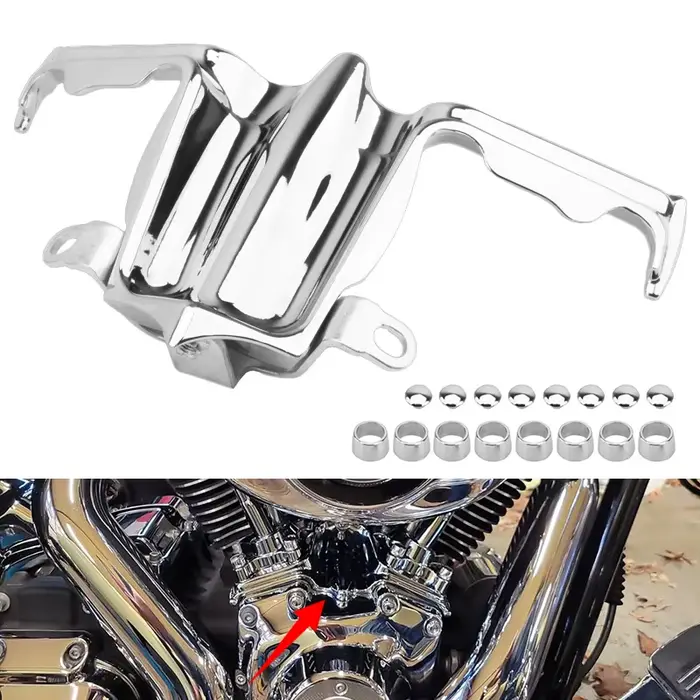 1 ensemble de bloc de levage de tappet de moto chromé, couvercle d'accent pour Harley Twin Cam Touri