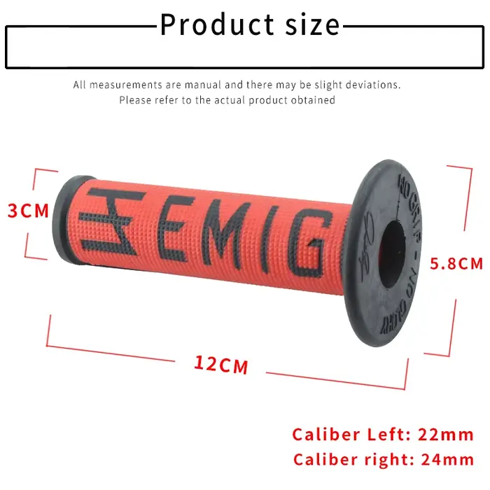 11 couleurs poignée poignée moto haute qualité EMIG Dirt Pit Bike Motocross 7/8 "guidon en caoutchou