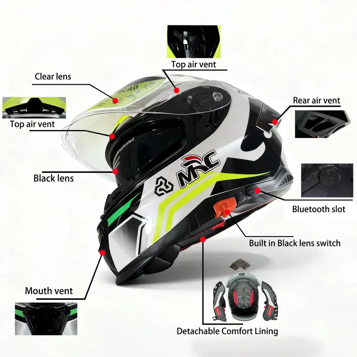 Casque intégral de moto MAC