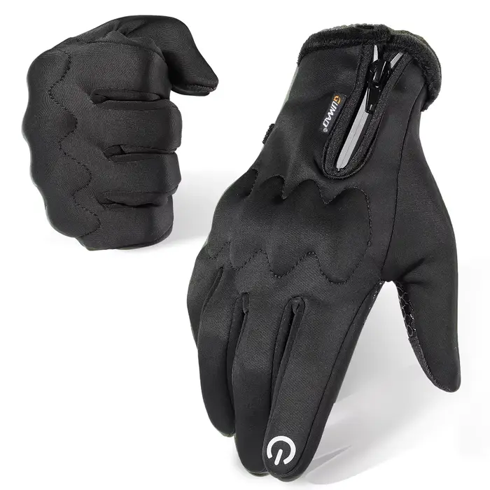 Gants de moto d'hiver pour écran tactile thermique, coupe-vent, équipement de protection antidérapan