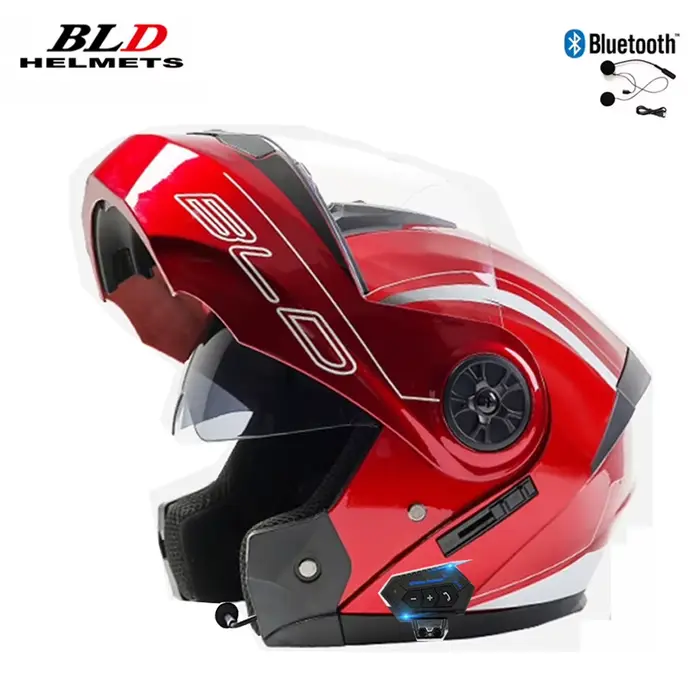 Casque de moto rabattable Bluetooth