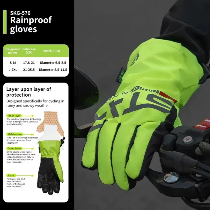 Housses de gants de moto imperméables pour écran tactile, gants anti-pluie pour la conduite par tous