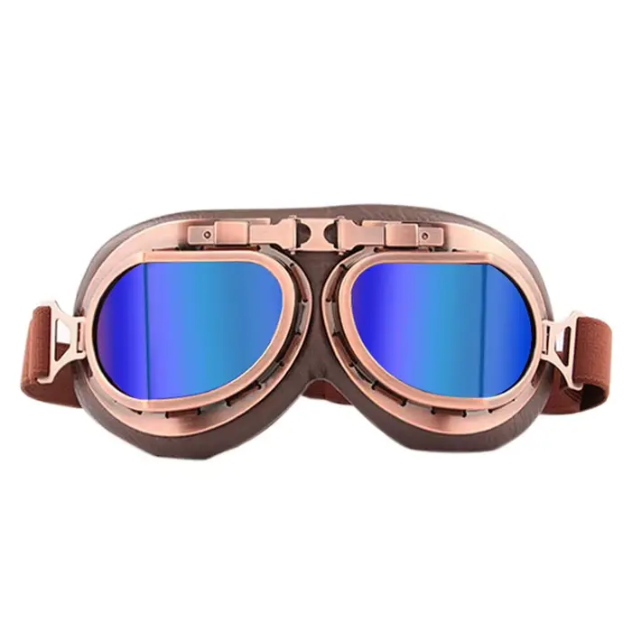Lunettes de moto rétro vintage, lunettes classiques pour Harley Pilot, Steampunk Bike, équipement de