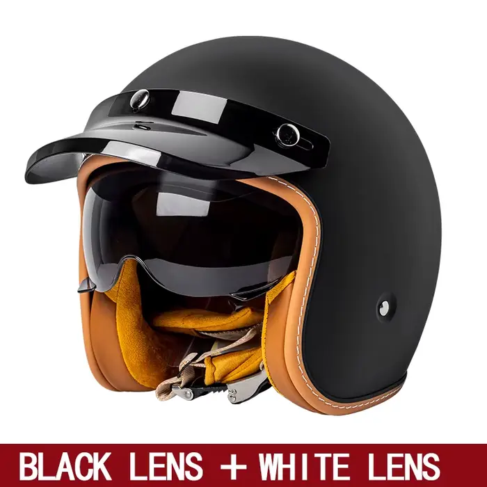 Casque de moto pour l'été, casque 3/4, demi-casque pour hommes et femmes, pour les trajets quotidien